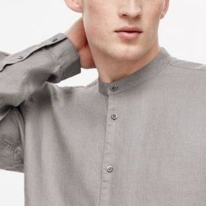 COS NWT sz M Hemp Grey/beige Shirt